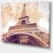 Designart - Paris Paris Eiffel TowerParis Postcard Design - Cityscape Canvas Print